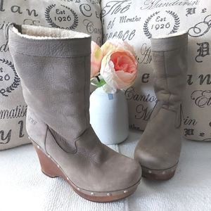 UGG Clogs Boots in Taupe - Women's Wedge Boot